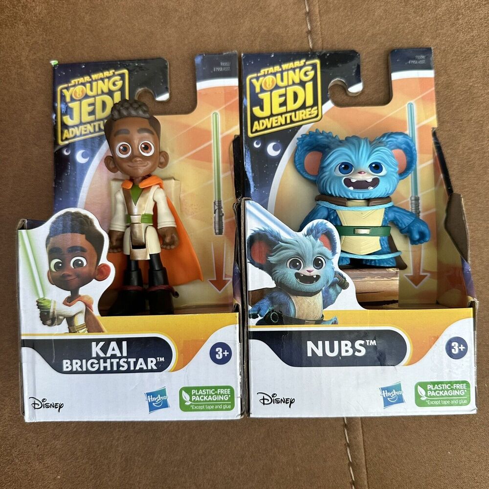 Lot 2 Star Wars Young Jedi Adventures Nubs & Kai Brightstar Figures Toys Hasbro